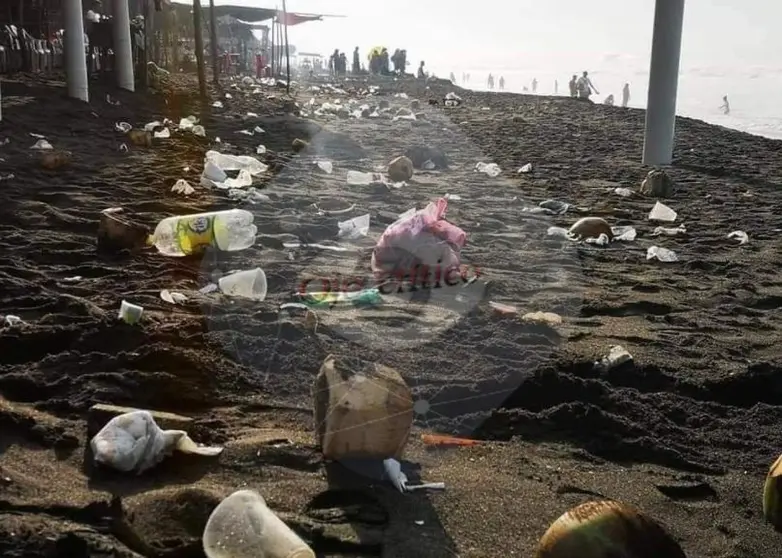 Basura en la playa