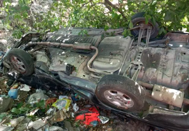 Mujer en accidente de Chalatenango