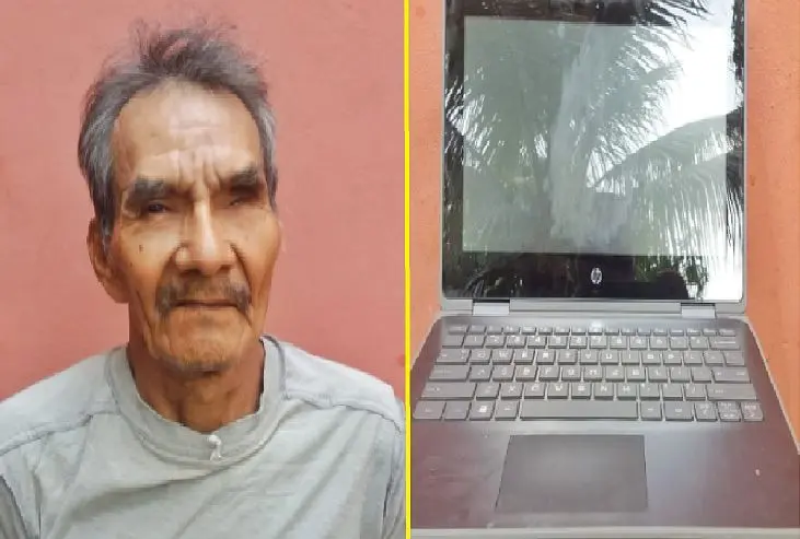 Robó computadora de estudiantes