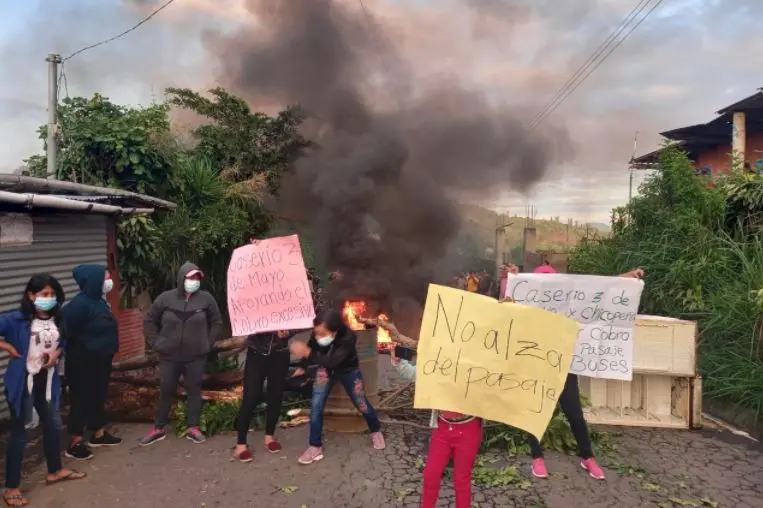 Protestas por aumento de pasaje