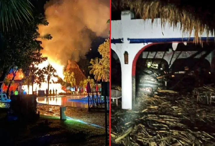 Incendio en rancho del Decameron