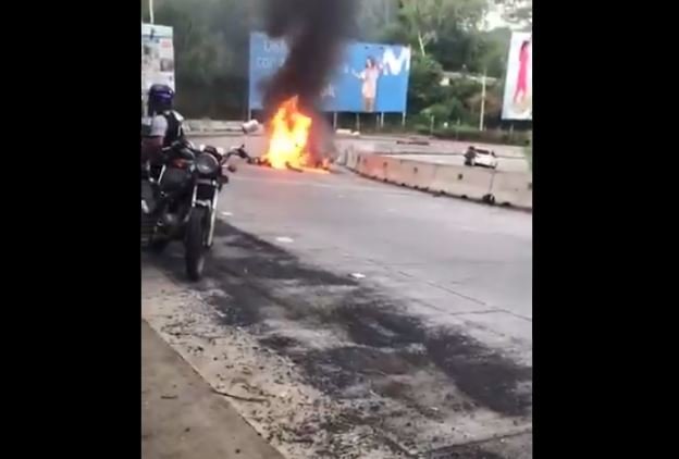 Motociclista incinerado en La Libertad