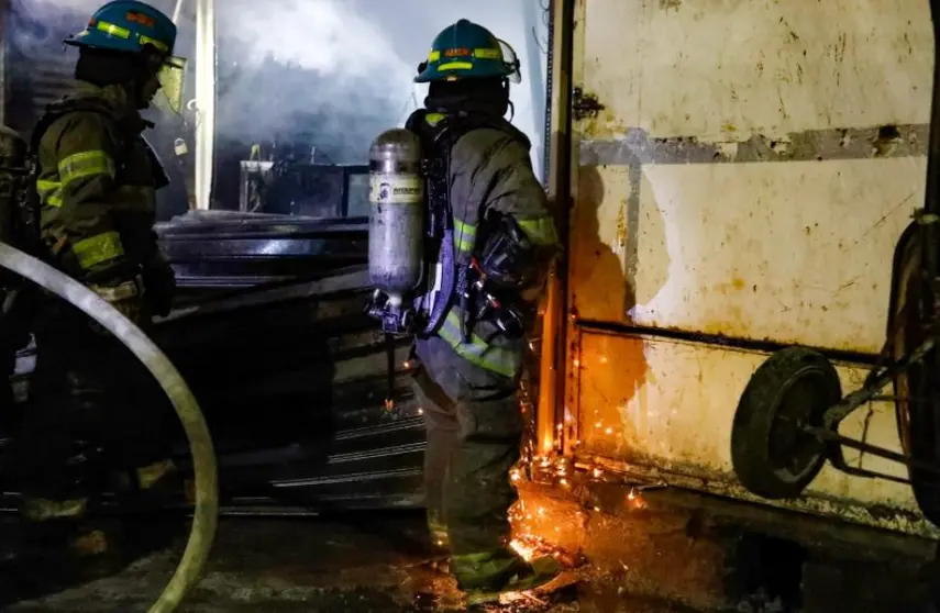 Incendio en Calle Gerardo Barrios