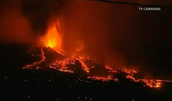 Erupción volcánica en Las Palmas