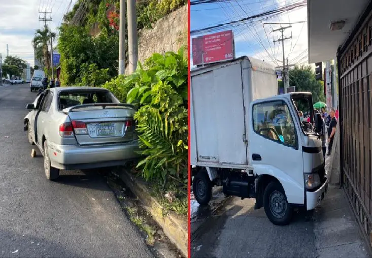 Choque de vehículos deja dos heridos