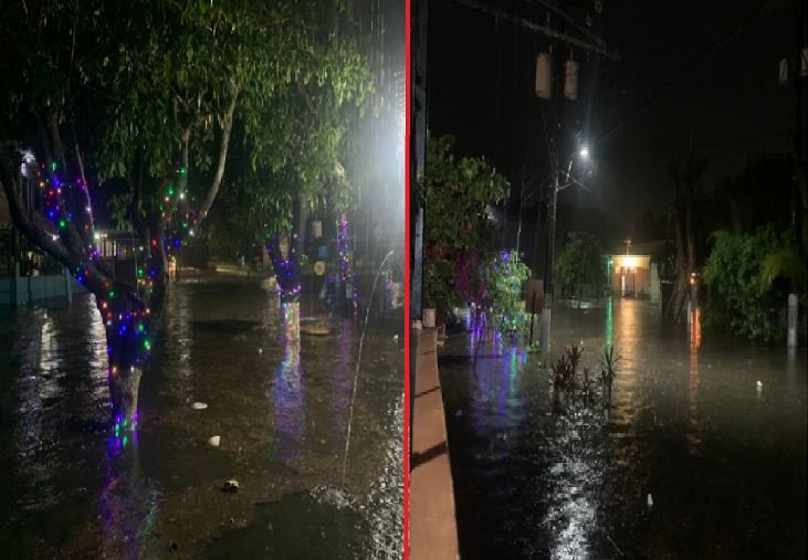 Santa Lucía inundada el lunes