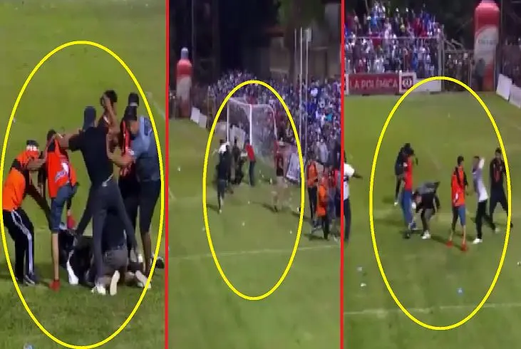 Pelea de aficionados del Firpo y Aguila