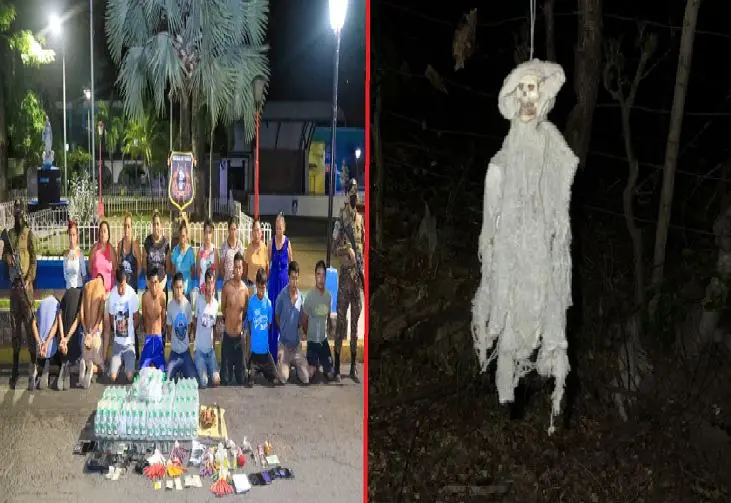 Pandilleros rendían culto a la Santa Muerte