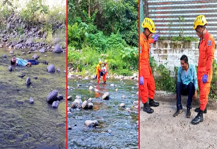 Hombre se quedó dormido en río