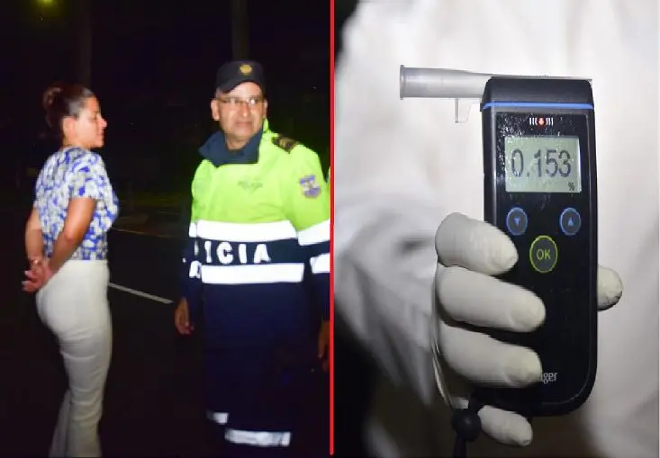 Conductora con 153 grados de alcohol