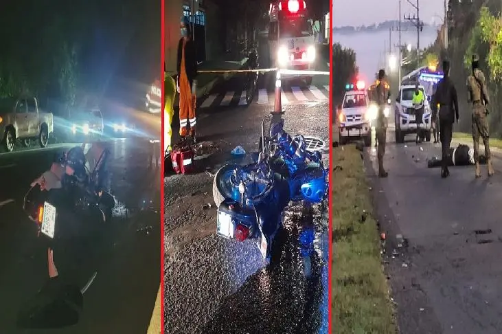 Tres motociclistas muertos