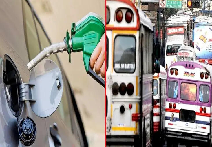 Gasolina y transporte público