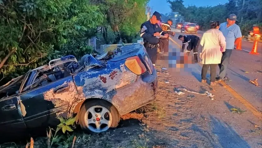 Dos hombres fallecidos y una mujer lesionada