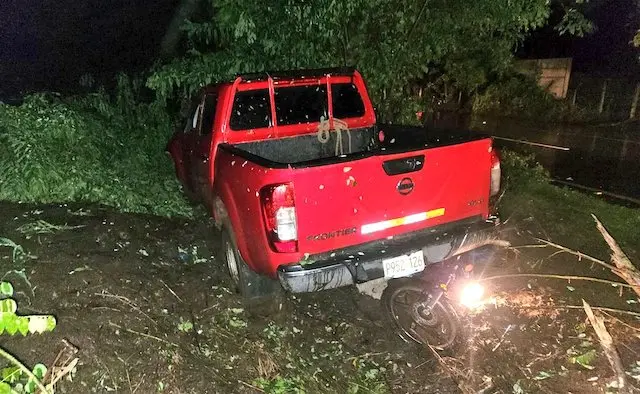 Motociclista arrollado por pick up en carretera Opico Quezaltepeque 01-11-2023