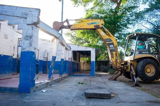 Inicio reconstrucción Centro Escolar Morelia,Santiago Nonualco, La Paz