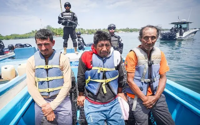 William Antonio Castro, Darío Romero y Ángel Jorge Castro, ecuatorianos, droga cocaína, embarcación 18-07-2024
