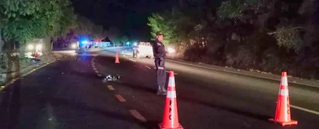 Motociclista fallecido kilómetro 77 entre Ahuachapán y Santa Ana 16-12-2024