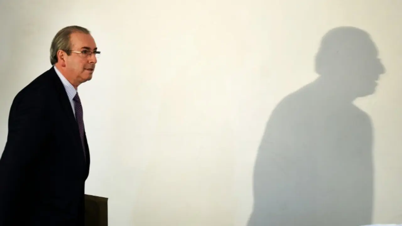 <p>Eduardo Cunha el 21 de junio de 2016 en Brasilia</p>