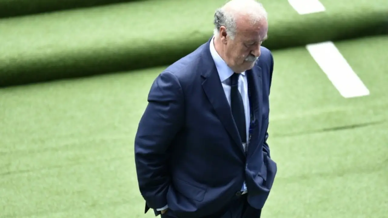 <p>Vicente del Bosque en un partido del seleccionado espa&ntilde;ol ante Rep&uacute;blica Checa por la Eurocopa, el 13 de junio de 2016, en Toulouse (Francia)</p>