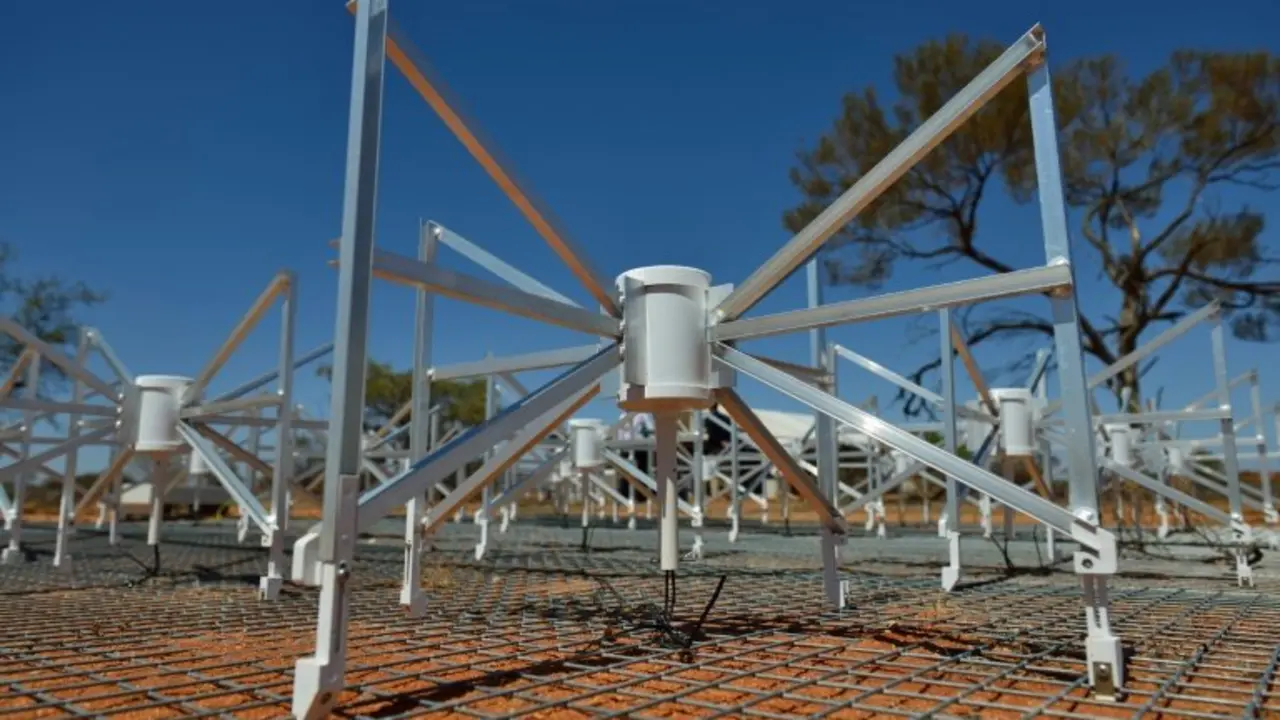 <p>Imagen del radiotelescopio SKA (Square Kilometre Array) divulgada por el Centro Internacional de Investigaci&oacute;n de Radio Astronom&iacute;a, el 9 de julio de 2013</p>