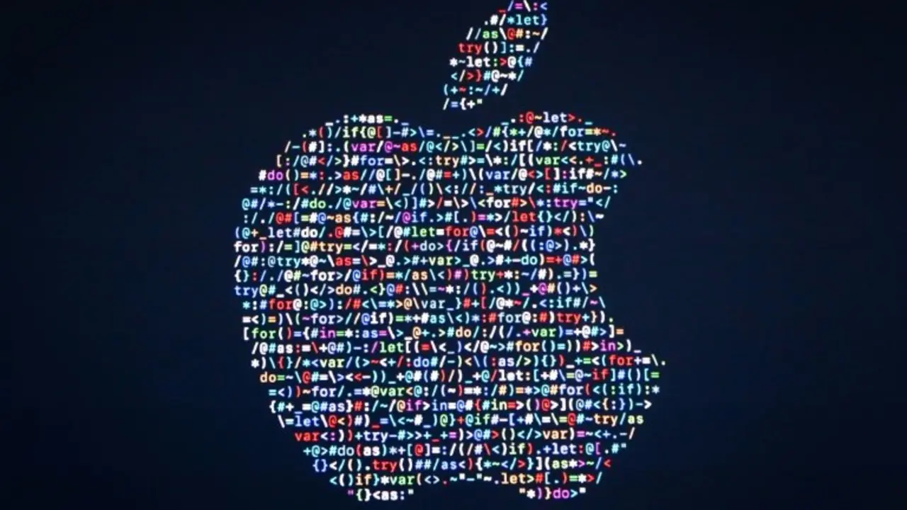 <p>El logotipo del gigante inform&aacute;tico estadounidense Apple, en una conferencia en San Francisco, California, el 13 de junio de 2016</p>