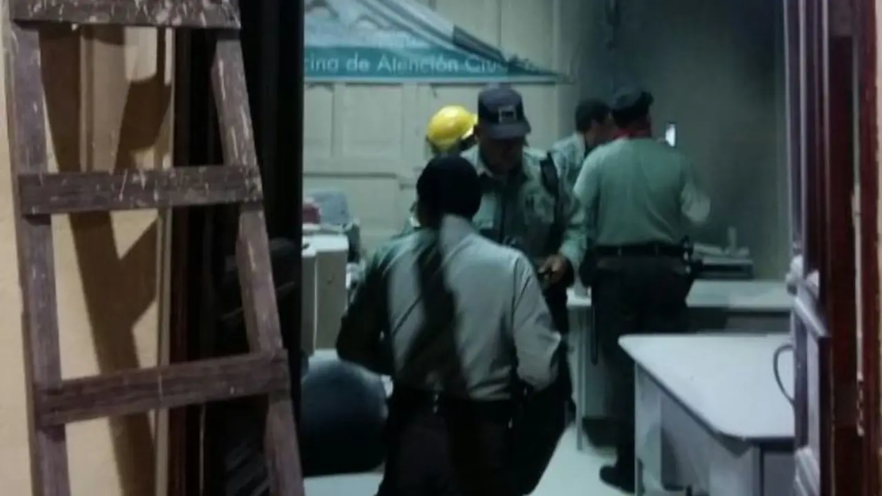 Conato de incendio en oficinas de San Miguel