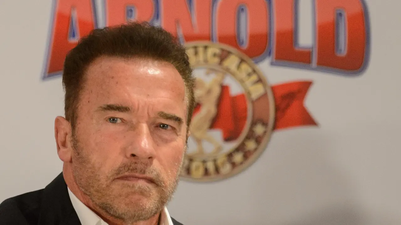 US actor and former California governor Arnold Schwarzenegger attends a press conference in Hong Kong on August 19, 2016, ahead of the Arnold Classic Asia Multi-Sport Festival to be held on August 20-21.
Hollywood action hero Arnold Schwarzenegger launched a new sports festival in Hong Kong on August 19, telling the stressed-out city to remember to balance mind and body.  / AFP PHOTO / TENGKU BAHAR