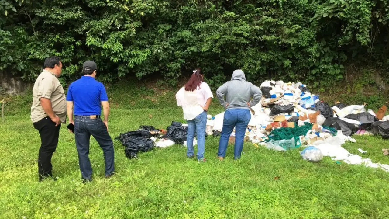 Material bioinfeccioso del ISSS fue trasladado a la planta de tratamiento Los Chorros/ Foto ISSS.