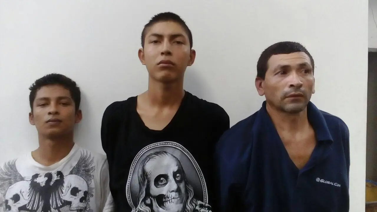 Estos son los detenidos por orden de FGR por Org. Terroristas (Izq. a Der.) Carlos Samayoa, &Aacute;ngel L&oacute;pez, a. Pajilla y Tito Ramirez