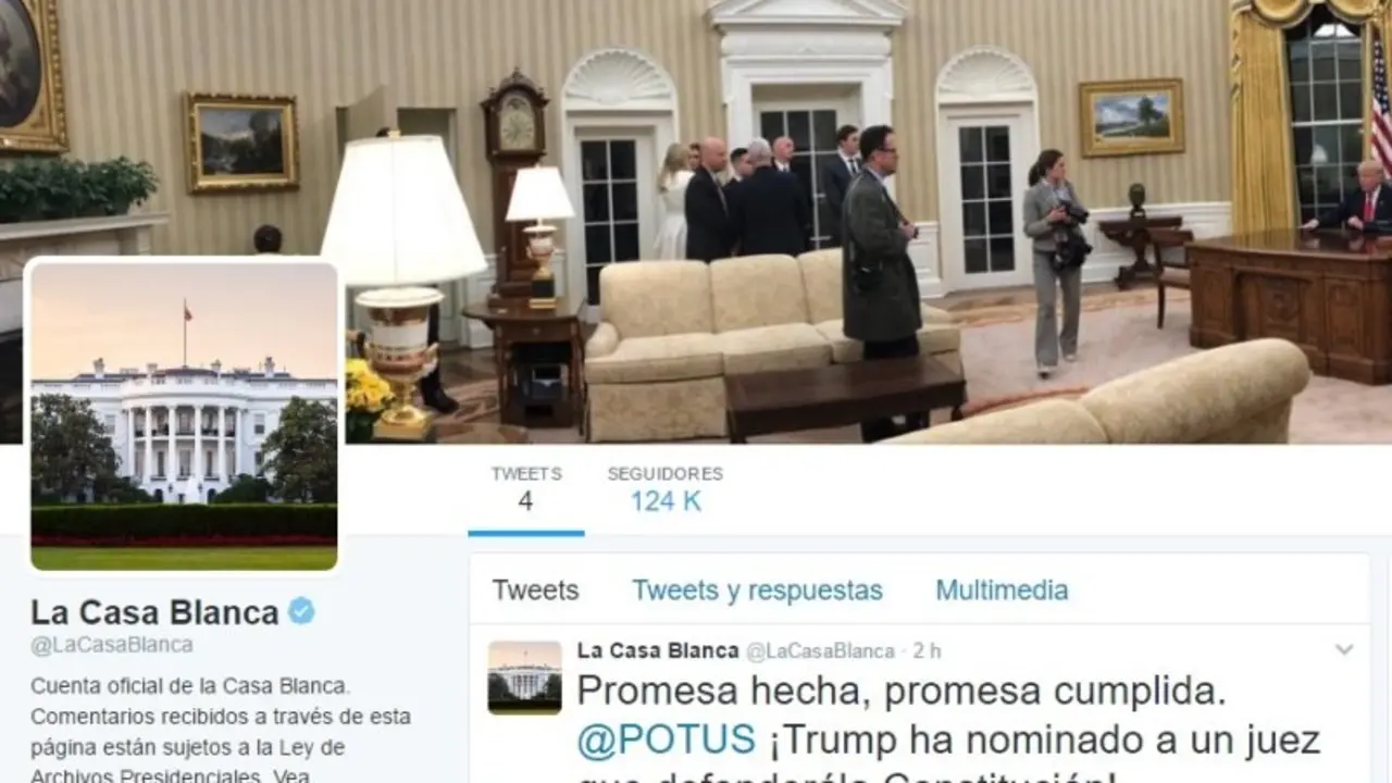 Cuenta de Twitter Casa Blanca
