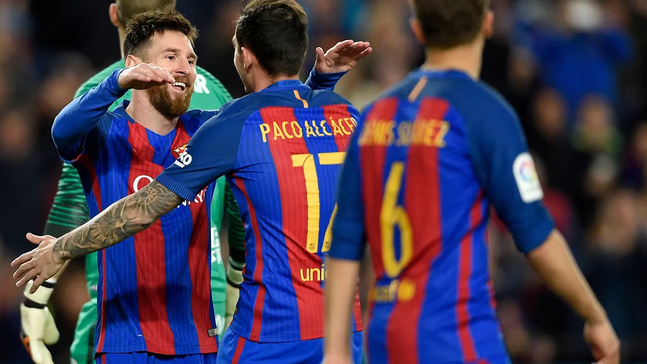 El Barcelona gole&oacute; 6-1 a Sporting de Gij&oacute;n y se mantiene peleando la punta de la tabla