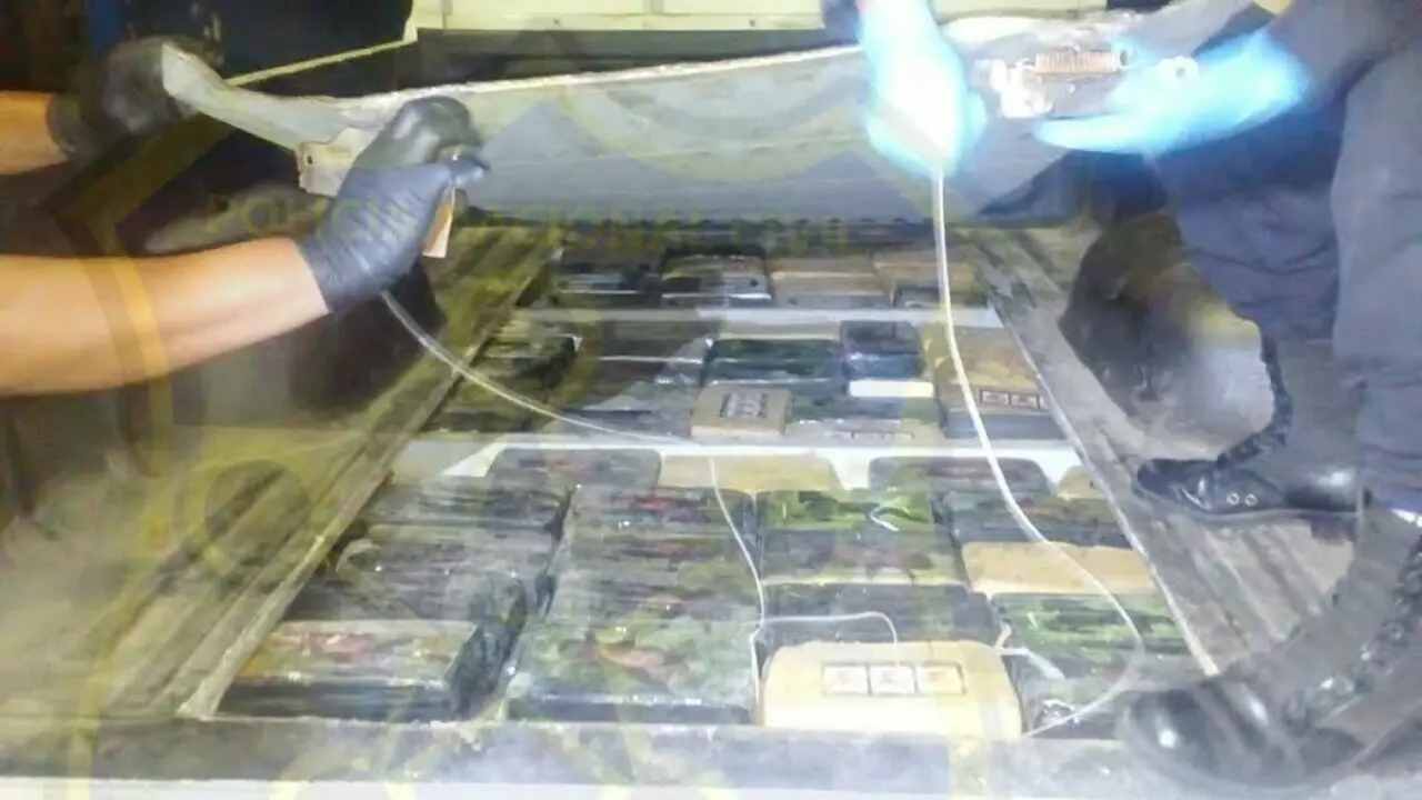 Coca&iacute;na incautada por la PNC.