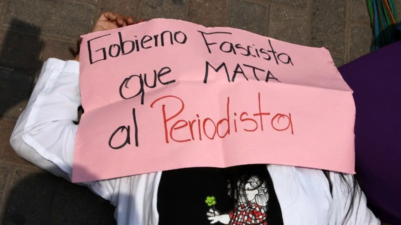 Protesta en Honduras en favor de la libertad de prensa