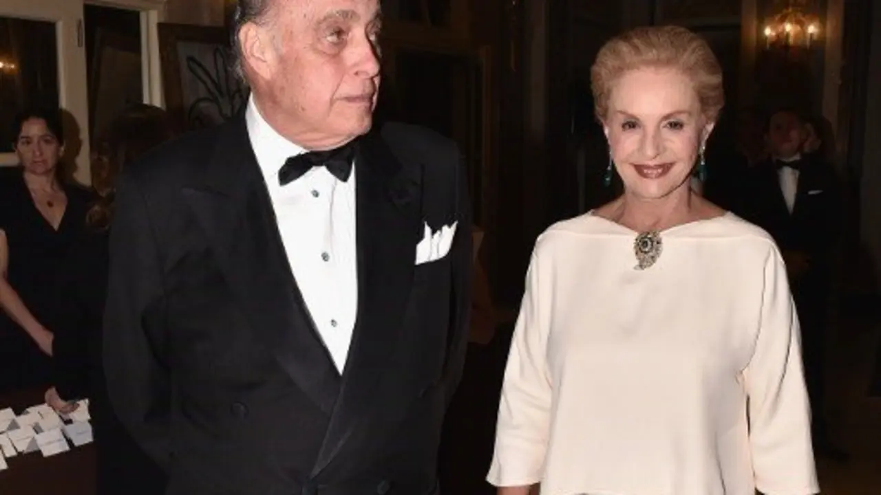 NEW YORK, NY - APRIL 20: Reinaldo Herrera and fashion designer Carolina Herrera attends the ASPCA hosted 20th Annual Bergh Ball at The Plaza Hotel on April 20, 2017 in New York City.   Bryan Bedder/Getty Images for ASPCA/AFP