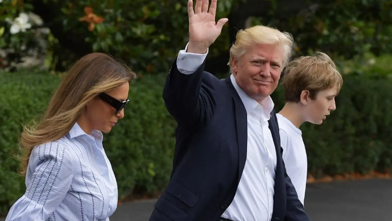 La familia de Donald Trump en su primer viaje a Camp David