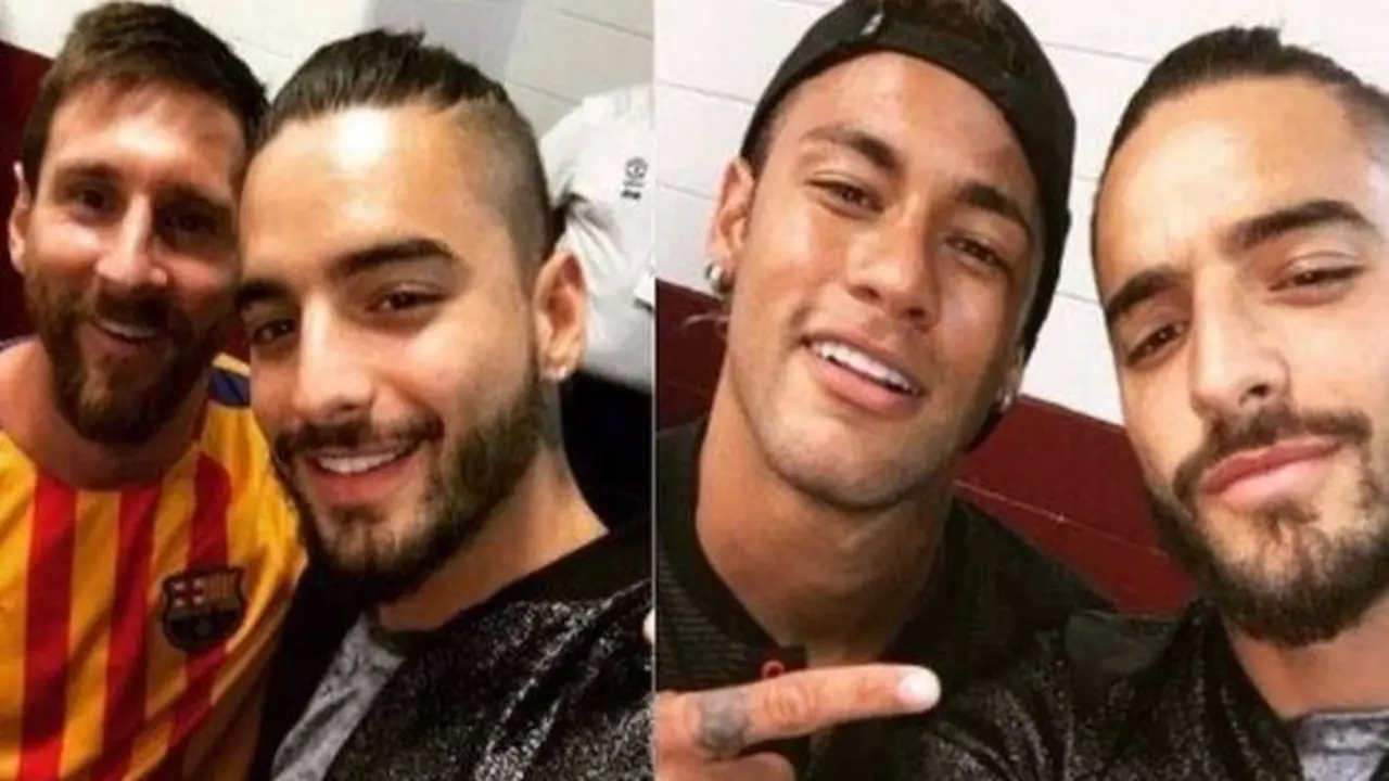 Messi y Neymar con Maluma