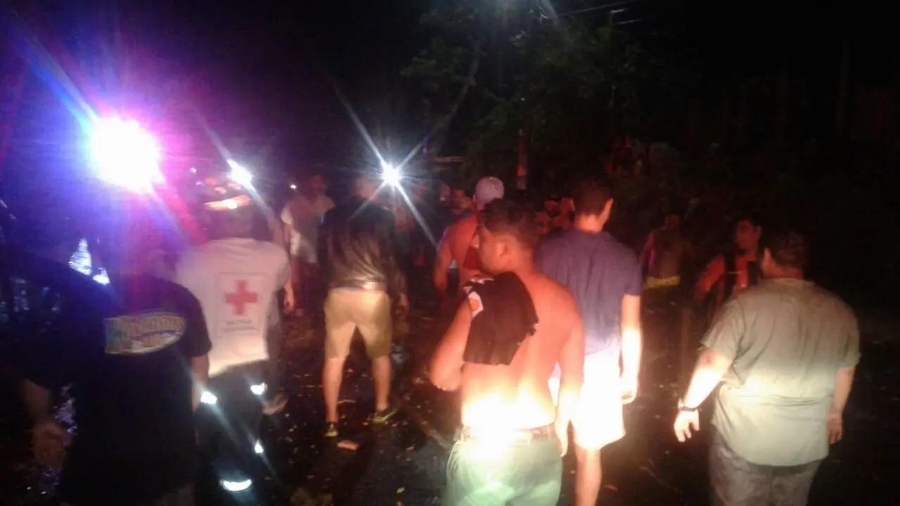 Estructura desplomada en La Libertad