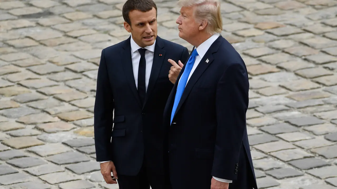 Emmanuel Macron y Donald Trump
