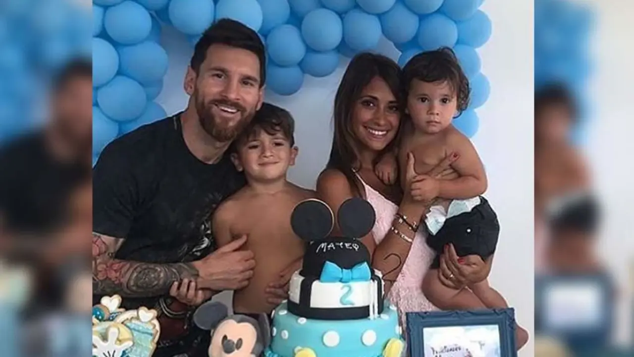 Messi junto a su familia