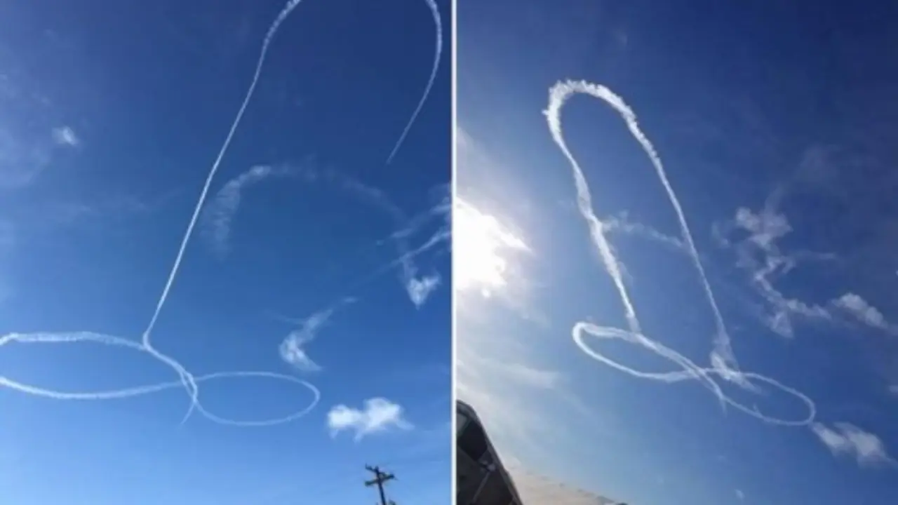 Piloto dibuja pene