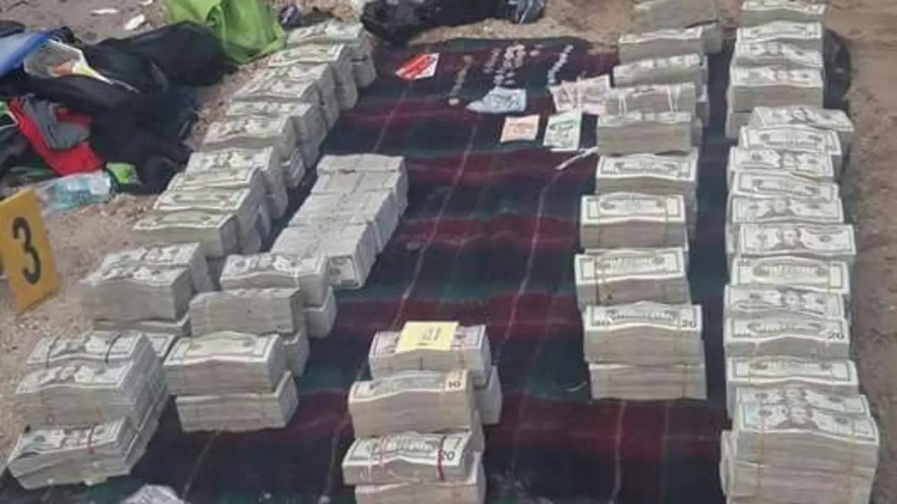 Dinero decomisado en Guate