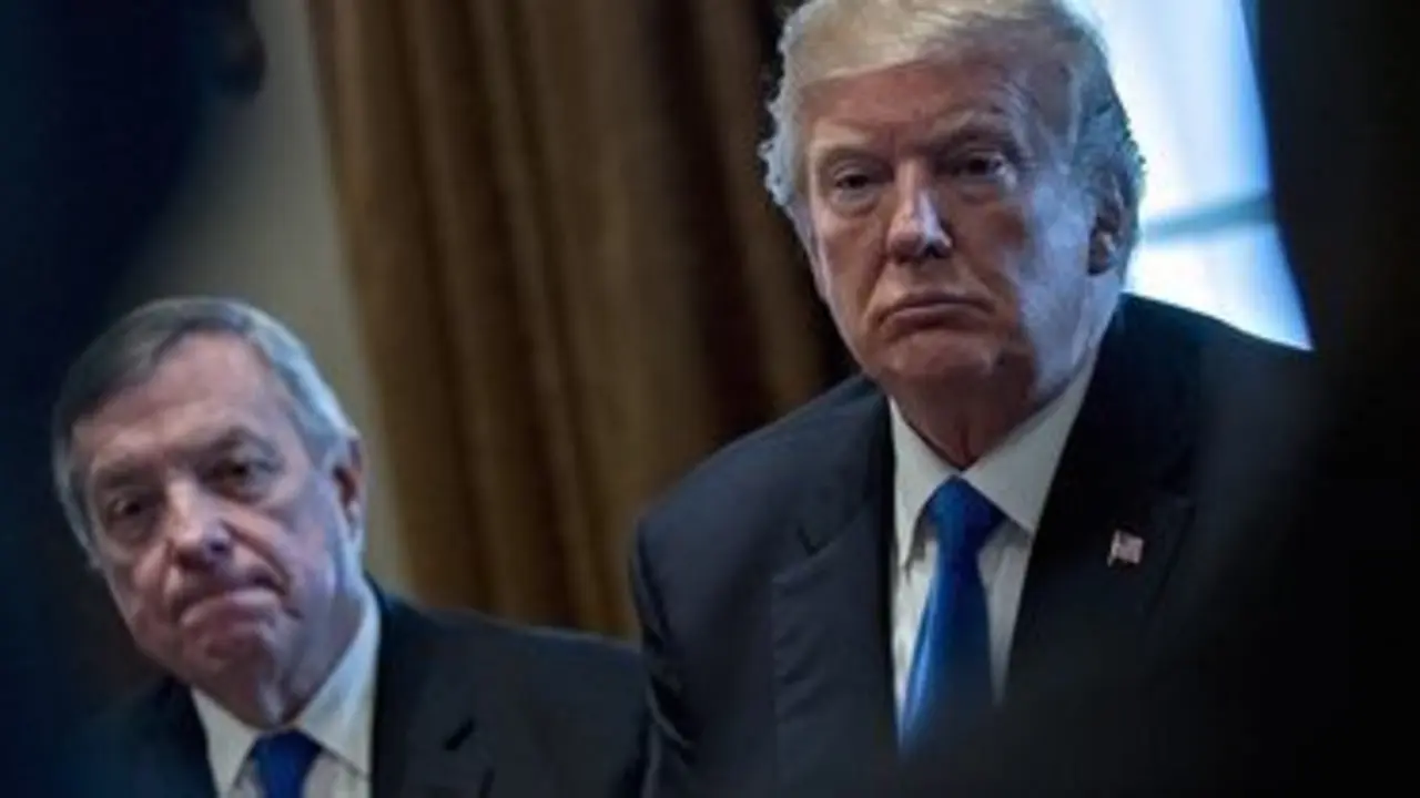 Senador Dick Durbin con Donald Trump