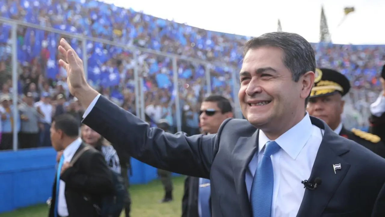 Juan Orlando Hern&aacute;ndez en la toma de posesi&oacute;n