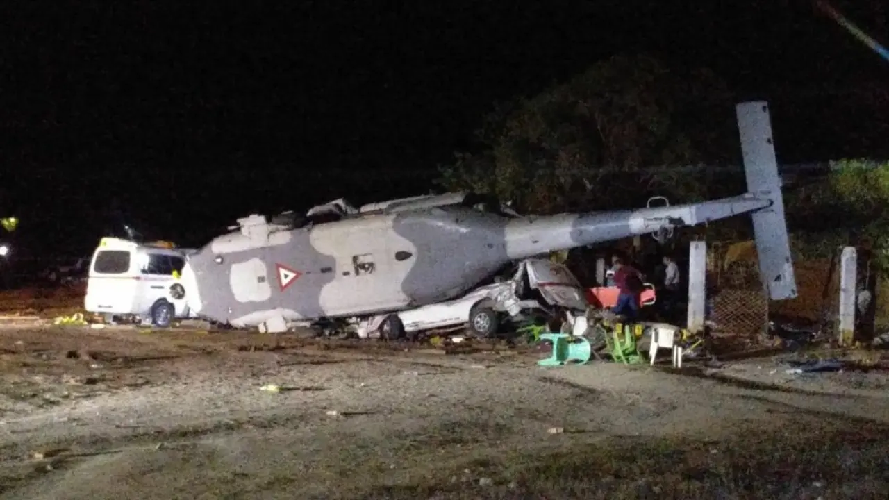 Helic&oacute;ptero accidentado en M&eacute;xico