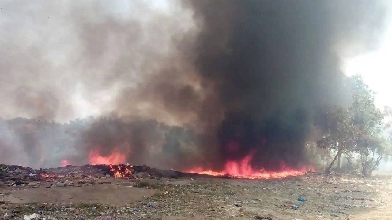 Incendio en basurero