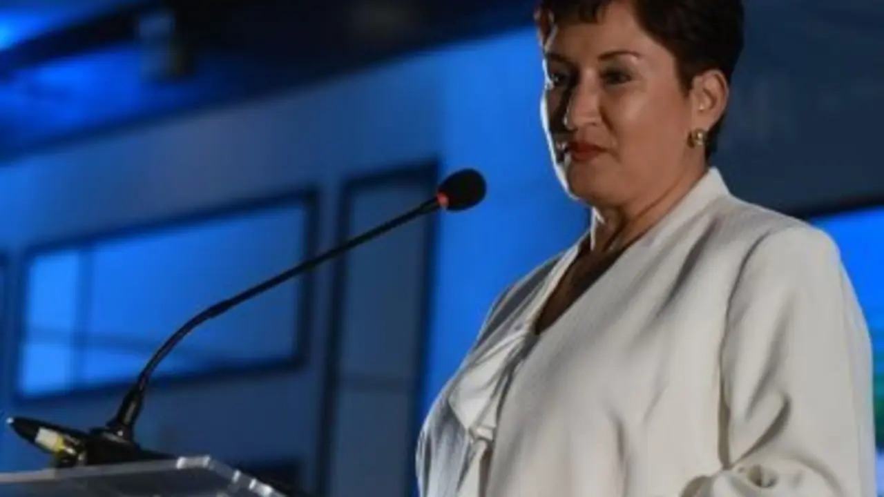 Former Guatemalan Attorney General (2014-2018) Thelma Aldana speaks during a general assembly of the Movimiento Semilla political party where she presented the presidential Aldana-Menkos ticket, in Guatemala City, on March 10, 2019. - Guatemala will hold general elections next June 16. (Photo by JOHAN ORDONEZ / AFP)