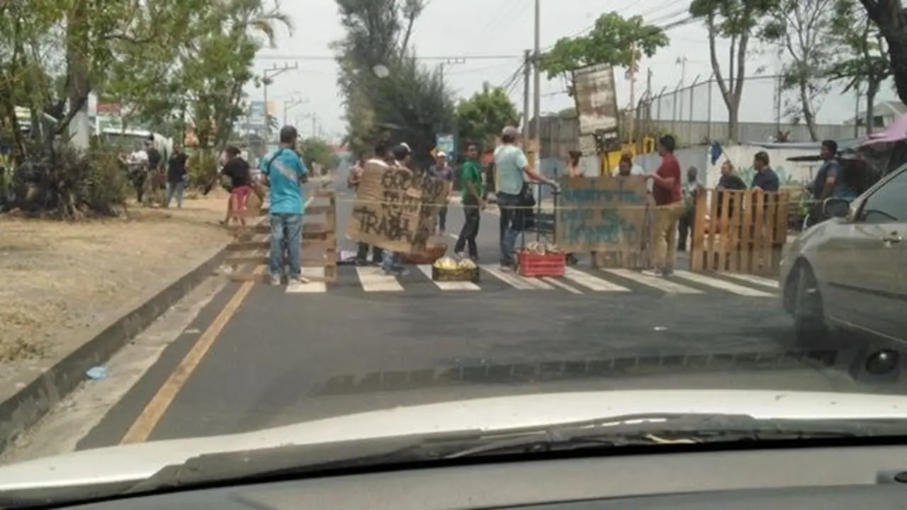 Protesta de vendedores