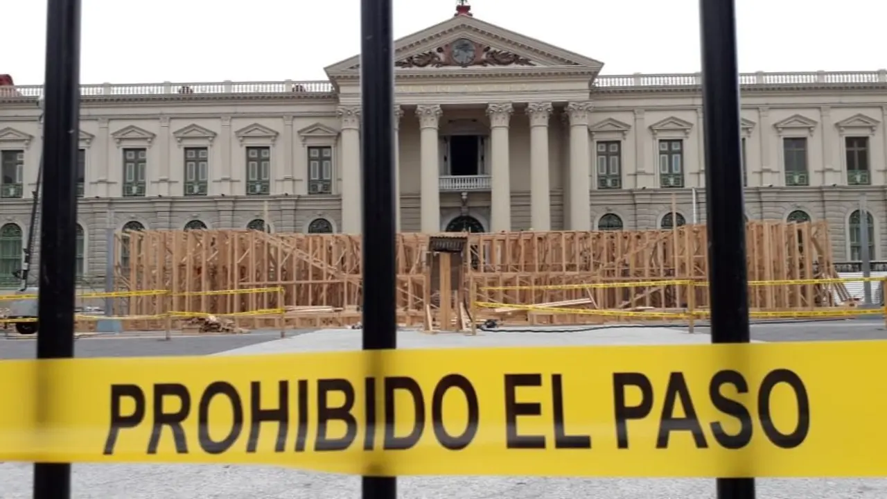 Cierre por toma de posesi&oacute;n centro de san salvador