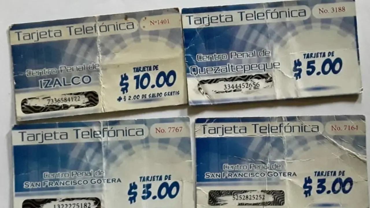 Tarjetas de saldo de reos en penales 2