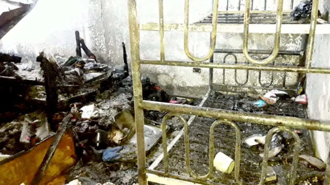 Incendio en vivienda de mujer polic&iacute;a 1